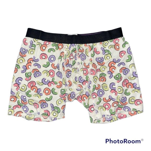 Me Undies Men’s Fruit Loops Cereal Print Boxer Brief Underwear Size Medium - Picture 1 of 3